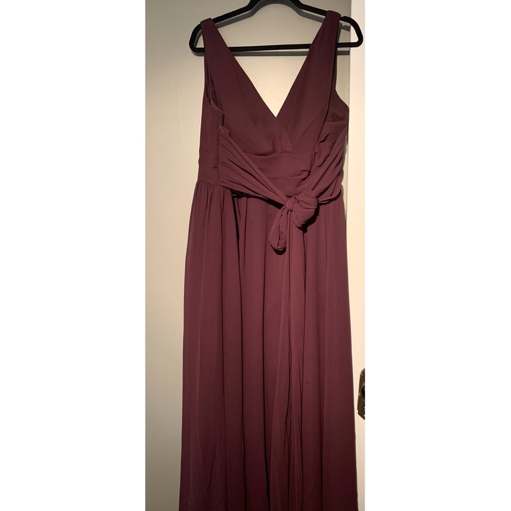 WToo Plum bridesmaid plus size dress